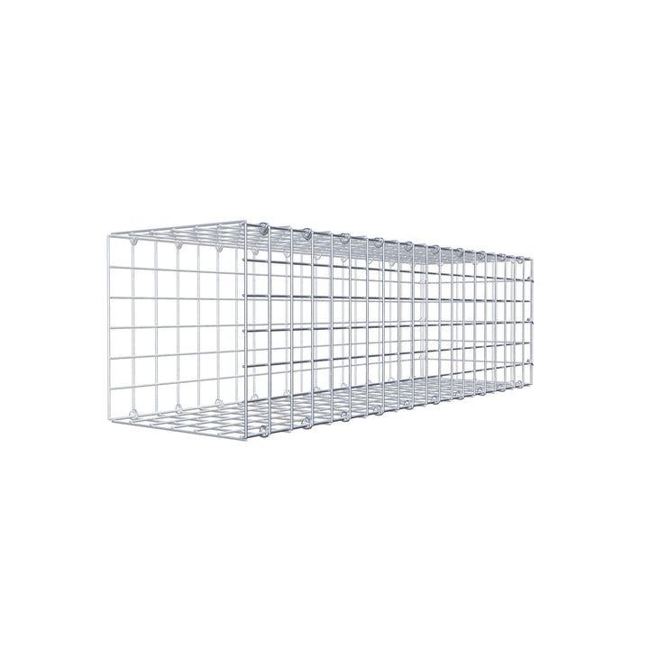 GABIONA Anbau-Gabione Typ2 eckig, Maschenweite 5 x 5 cm, Tiefe 30 cm, Gabione 100 x 30 x 30 cm (L x