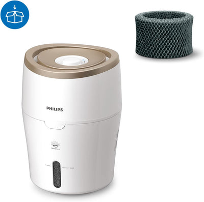 Philips Series 2000 Luftbefeuchter – für Räume bis 38 m², NanoCloud-Technologie, 2 Geschwindigkeitss