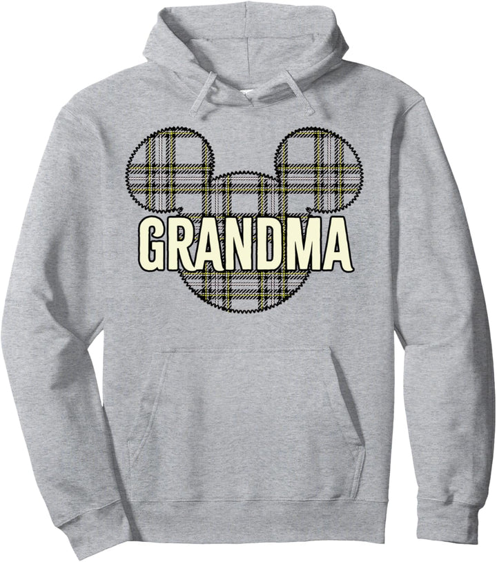 Disney Mickey And Friends Weihnachts-Plaid Grandma Pullover Hoodie
