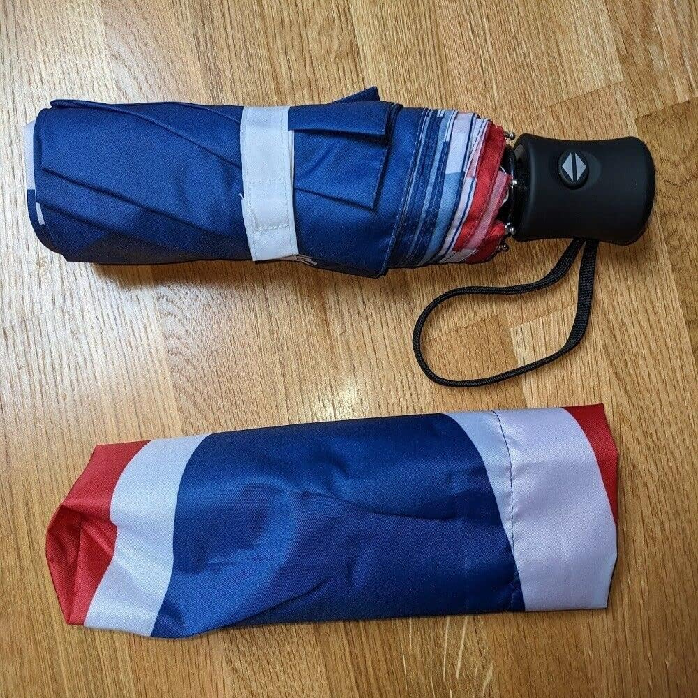 Fabri-Cut Faltbarer Reise-Regenschirm mit Union Jack-Design und automatischer Druckknopf-Öffnung, un