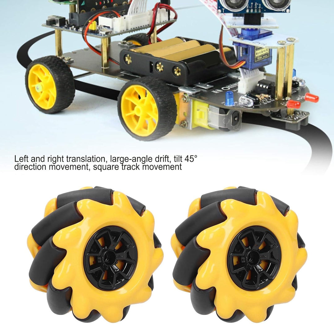 Mecanum Wheel Mecanum Wheel ABS, Gummi Mecanum Wheel Omnidirektional für Smart Robot Car Parts Zubeh