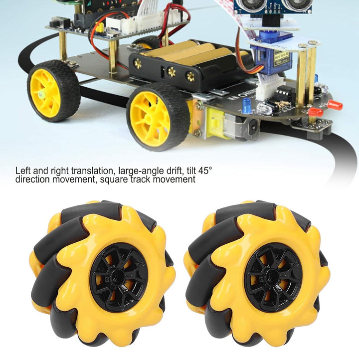 Mecanum Wheel Mecanum Wheel ABS, Gummi Mecanum Wheel Omnidirektional für Smart Robot Car Parts Zubeh