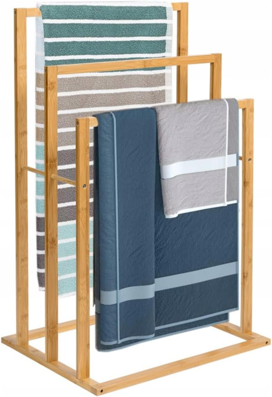 ZOLTA Bambus Handtuchständer Regal 82x55x24 cm feuchtigkeitsbeständig stabil freistehend Badezimmer