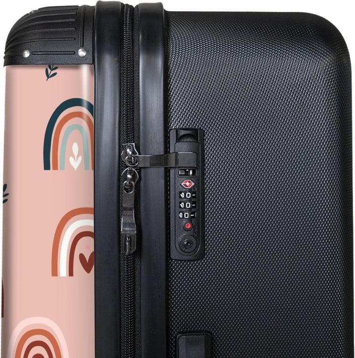 NoBoringSuitcases.com® Koffer XL Gross 77x51.5x28 cm Hartschale Reisekoffer 4 Rollen Leicht Koffer T