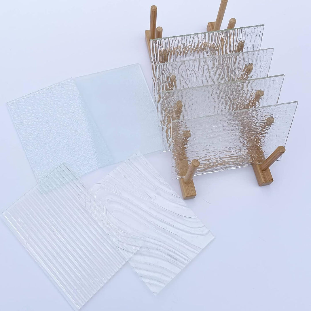 LITMIND 8 Blatt strukturierte, transparente Buntglas-Varieté-Packung, 10,2 x 15,2 cm, Premium-Kunst-
