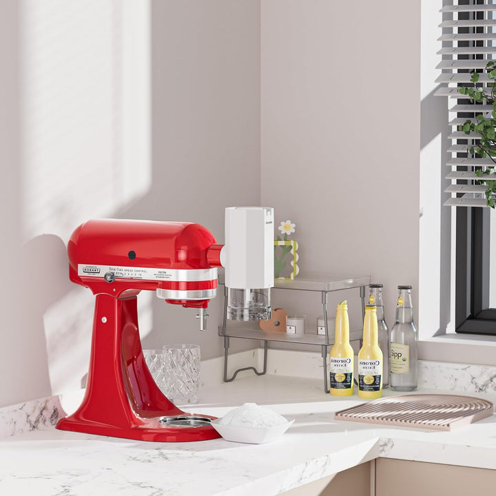 Rasiereis-Aufsatz für KitchenAid Standmixer, Schneekegel-Maker für KitchenAid mit 8 Eisformen, Edels