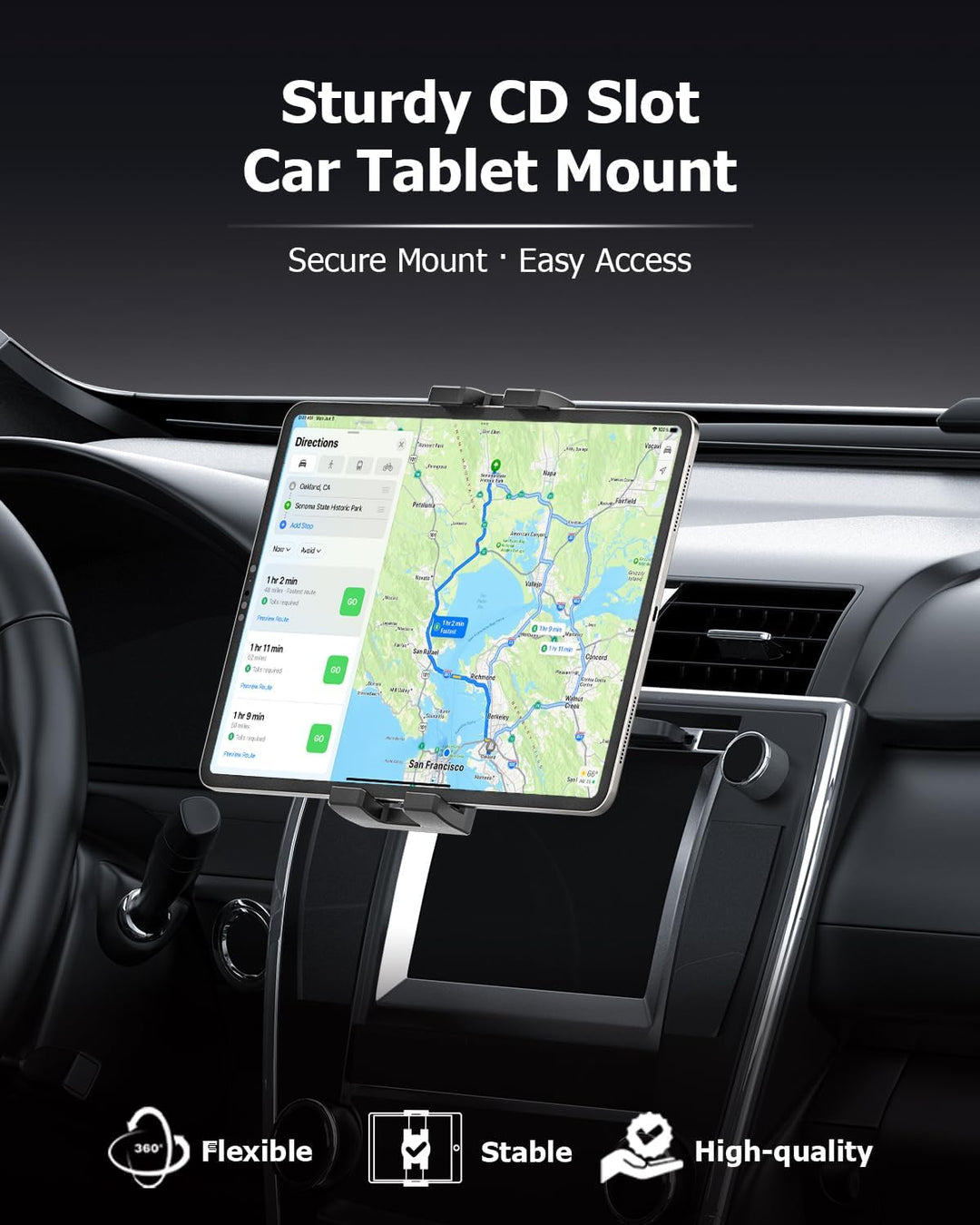 Oilcan CD Player Tablet Autohalterung Vorne, KFZ CD Schlitz Tablet Halter mit Verstellbar Klemme [St