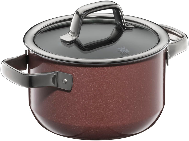 WMF Fusiontec Mineral Kochtopf klein 16 cm, Glasdeckel, Fleischtopf Induktion 1,3l, High-Tech Kerami