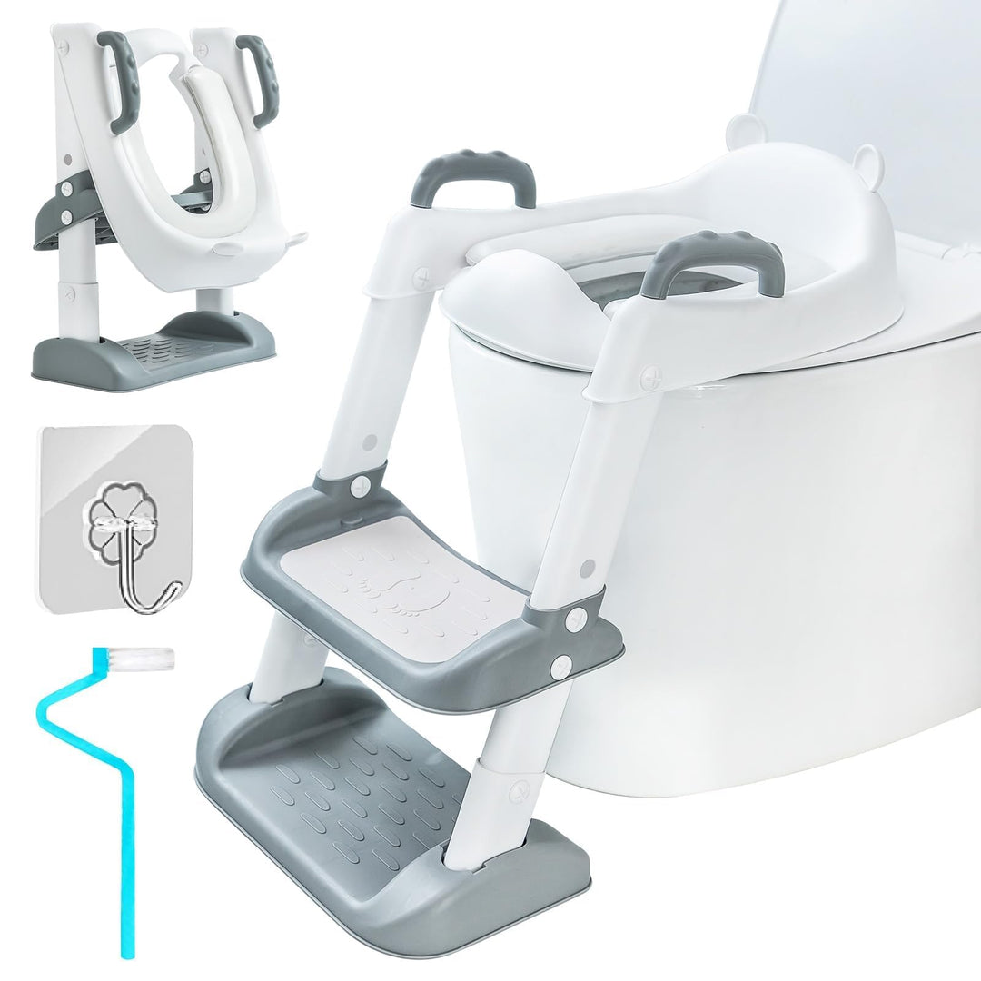 UCAMP Toilettensitz Kinder,Toilettenleiter für kinder,Toilettensitz Toilettentrainer mit Treppe,Höhe