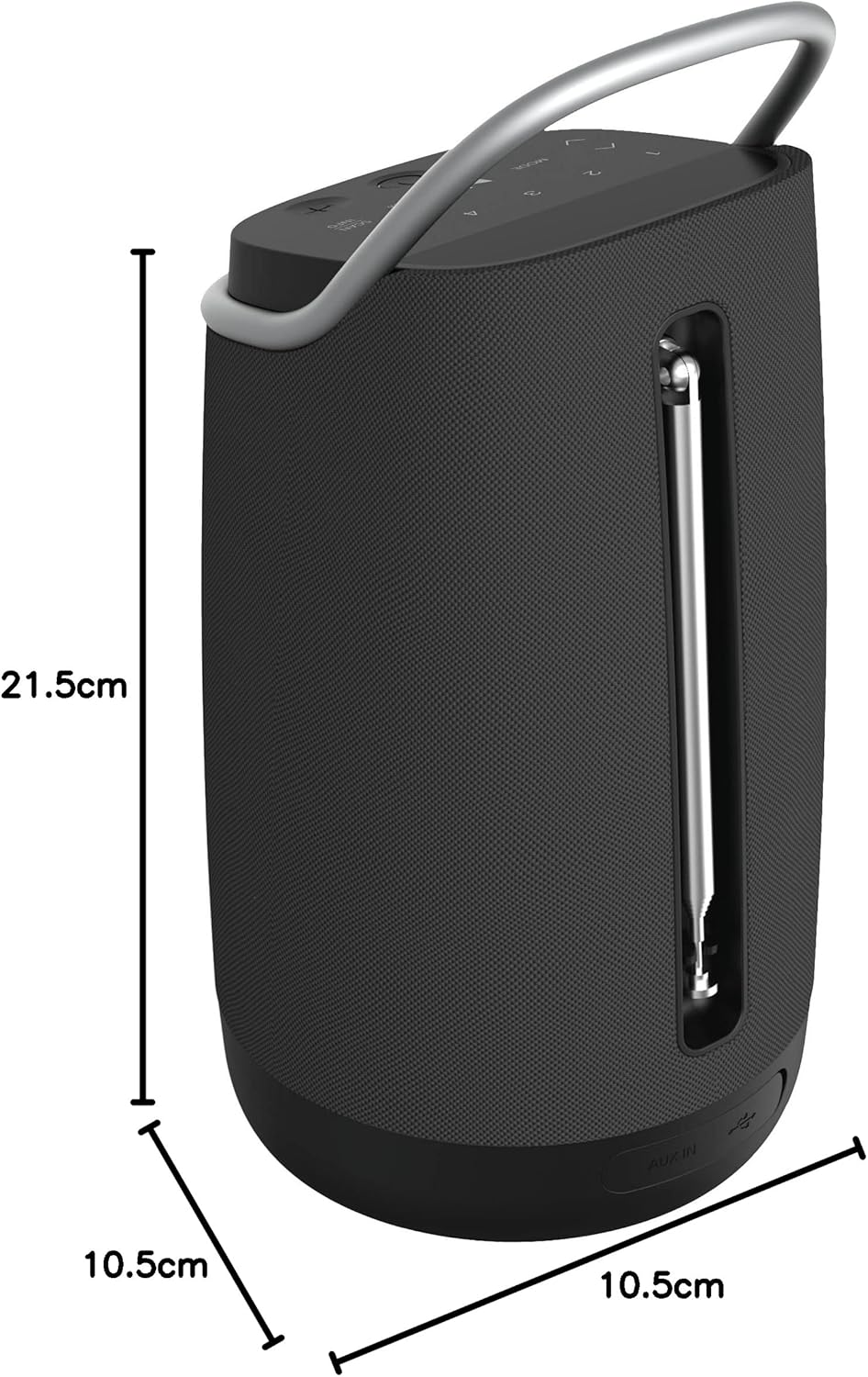 Grundig Bluetooth Lautsprecher GBT Band 360, Musikbox, 360°-Sound, 12 Watt RMS, bis zu 30 m Reichwei