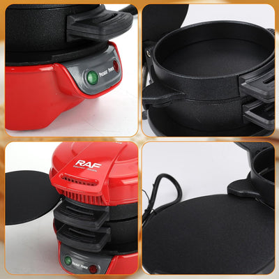 Sandwich Toaster Burger Maker mit Eierringe und Zeitschaltuhr, Effiziente Antihaft Heizplatten, Spül