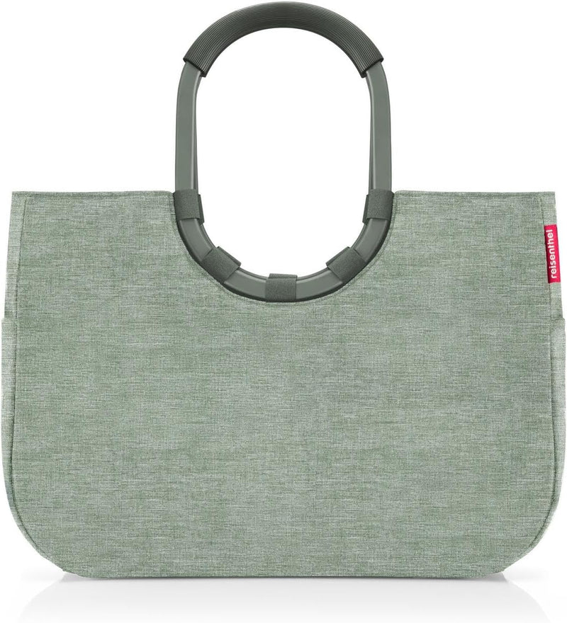 reisenthel loopshopper L frame twist sage – Stabile Tasche mit praktischen Fächern aus recycelten PE