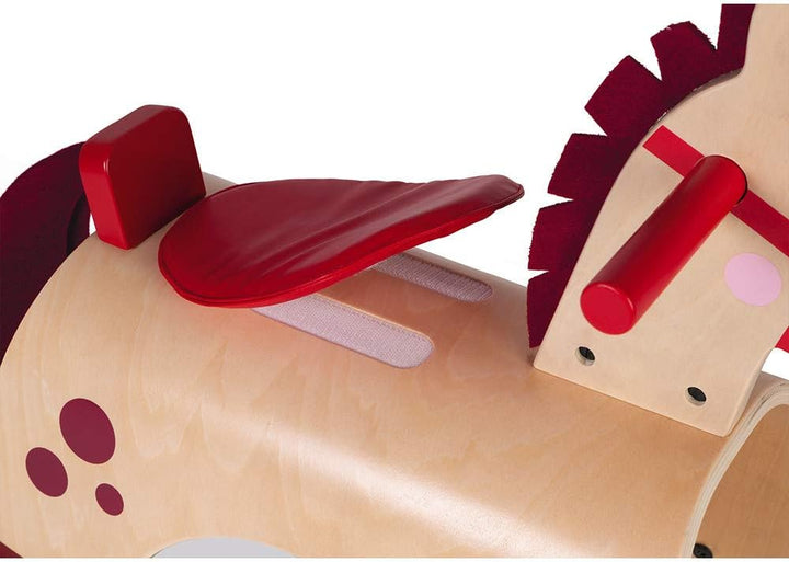 Janod - Holz Schaukelpferd ‘Pony’ - Babyspielzeug - Ideal zum Gleichgewicht Lernen - Anti-Kipp Syste