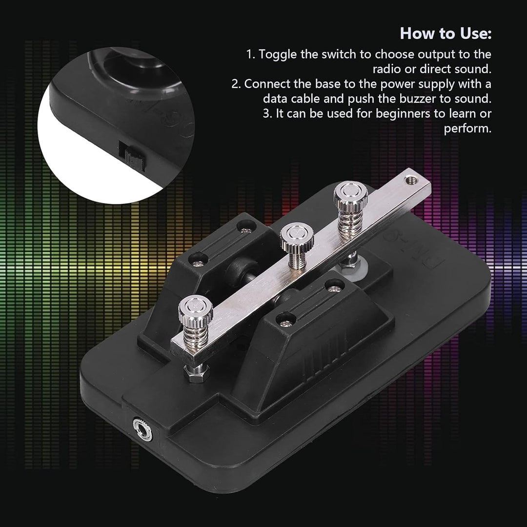Morsecode Experiment Kit Telegraph Key Manual CW Practice Tool mit Summer für Anfänger