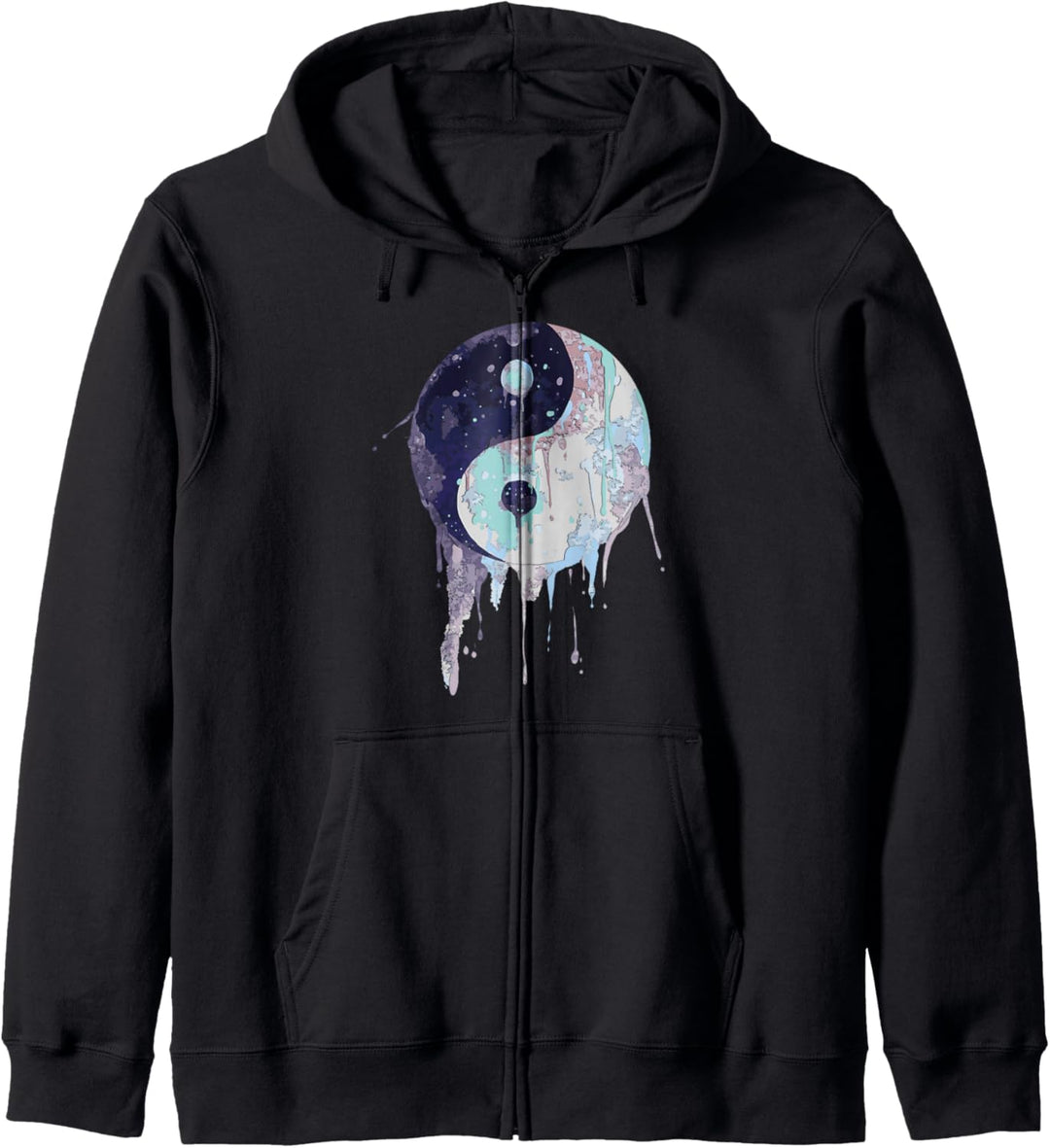 Yin Yang Wasserfarbe Kapuzenjacke
