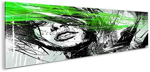 islandburner Bild Bilder auf Leinwand Street Art Neon Panorama XXL Poster Leinwandbild Wandbild Deko