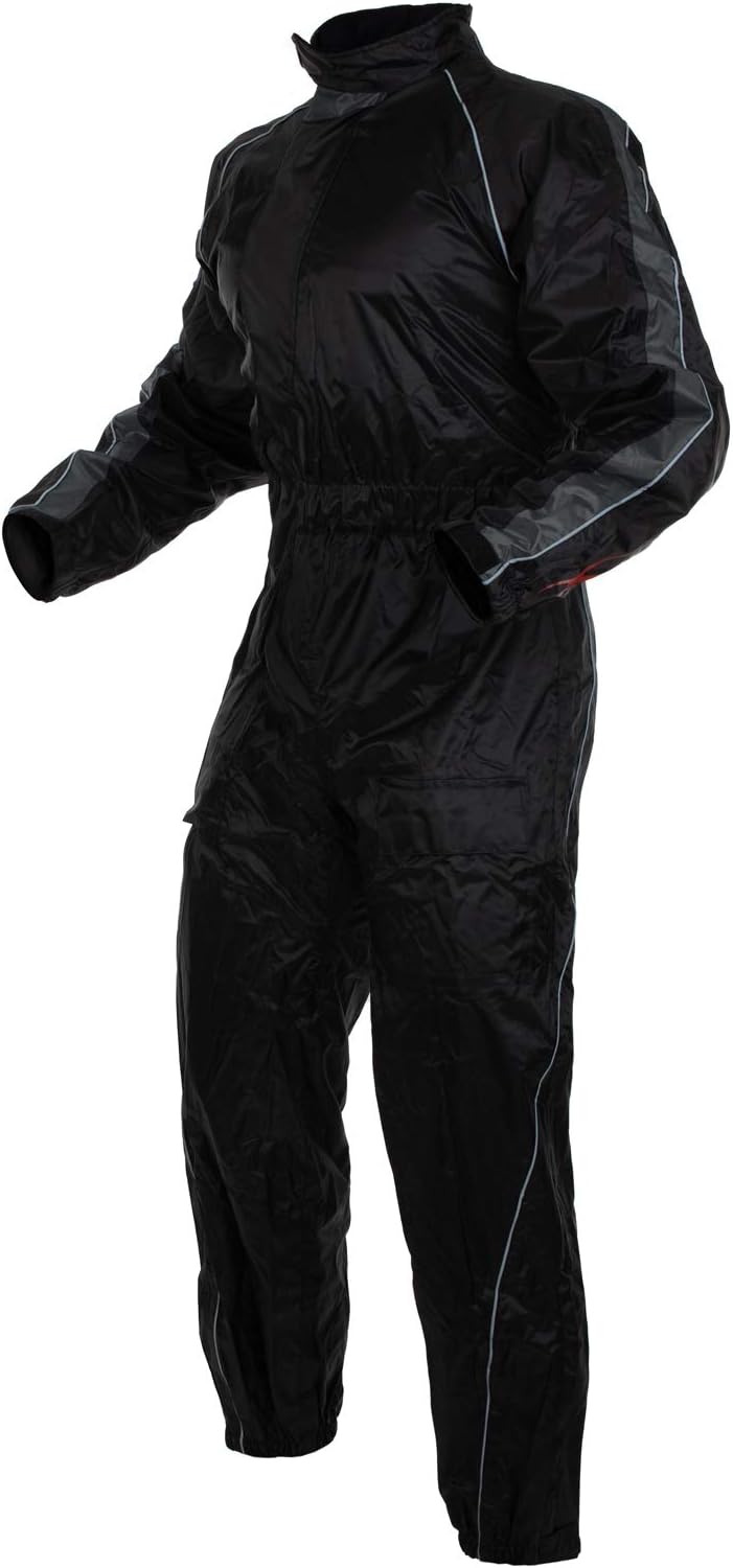 A-Pro Regenkombi Wasserdicht Motorrad Roller Regenhose Regenjacke Regenanzug Grau S S Grau, S Grau