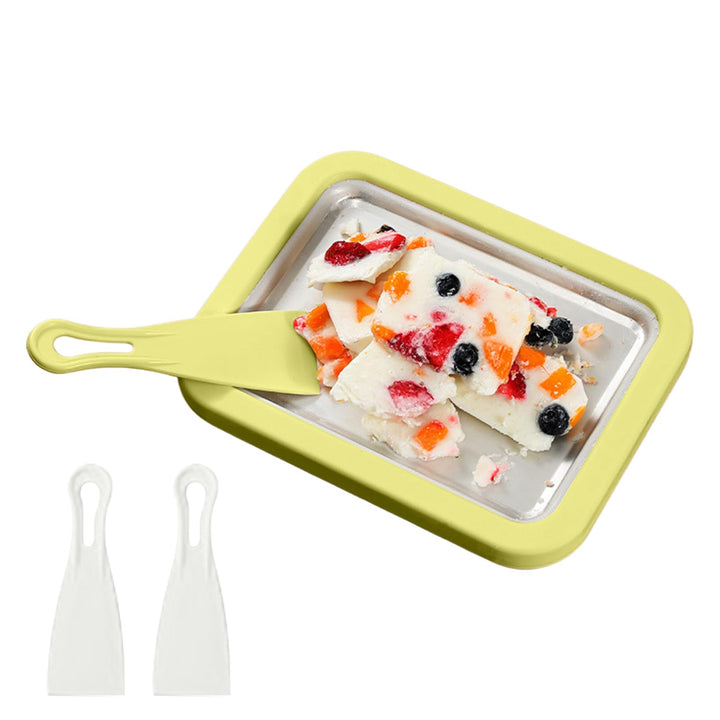 Gerät Für Die Herstellung Von Gerolltem Tablett Für Joghurt Rollen | Kühlplatte mit 2 Spateln Für Er