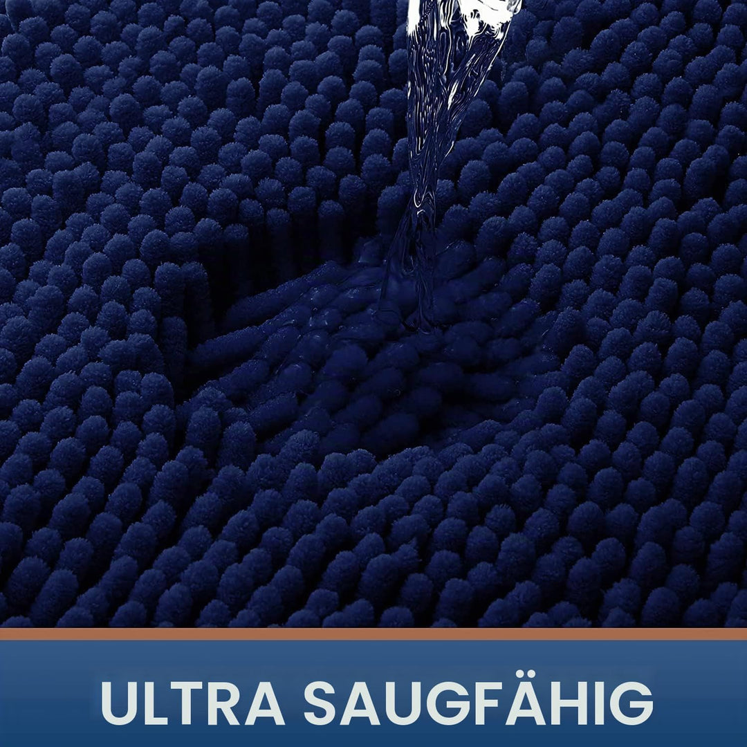 Homaxy rutschfeste Badematte Mikrofaser Chenille Badezimmer Badteppich Saugfähige Hochflor Badvorleg