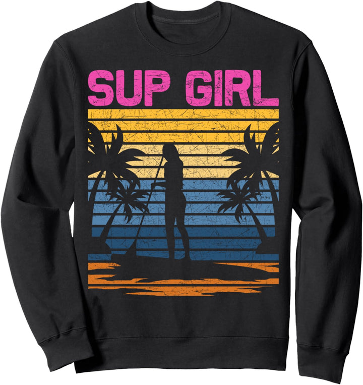 Stand Up Paddling Mädchen SUP Paddel Tropen Stand Up Paddler Sweatshirt