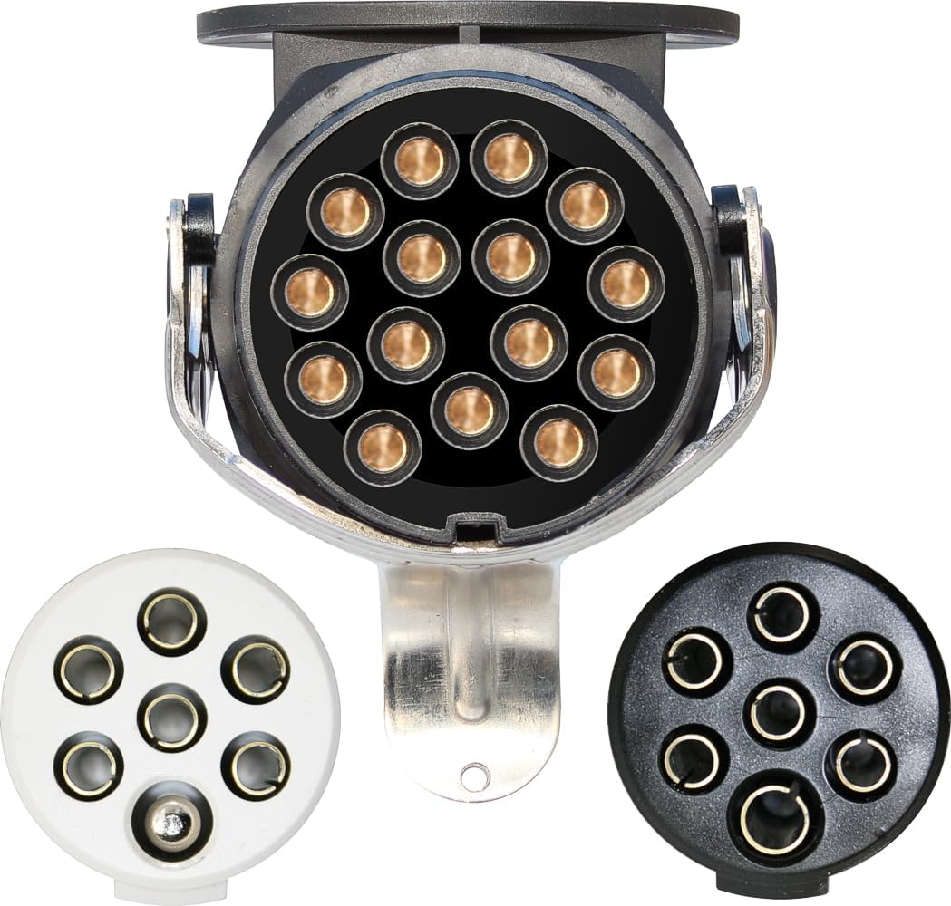 meinAnhängerersatzteil Telekabel Elektrowendel Spiralkabel LKW Kabel 24V 15 pol ISO 12098-2X 7pol.