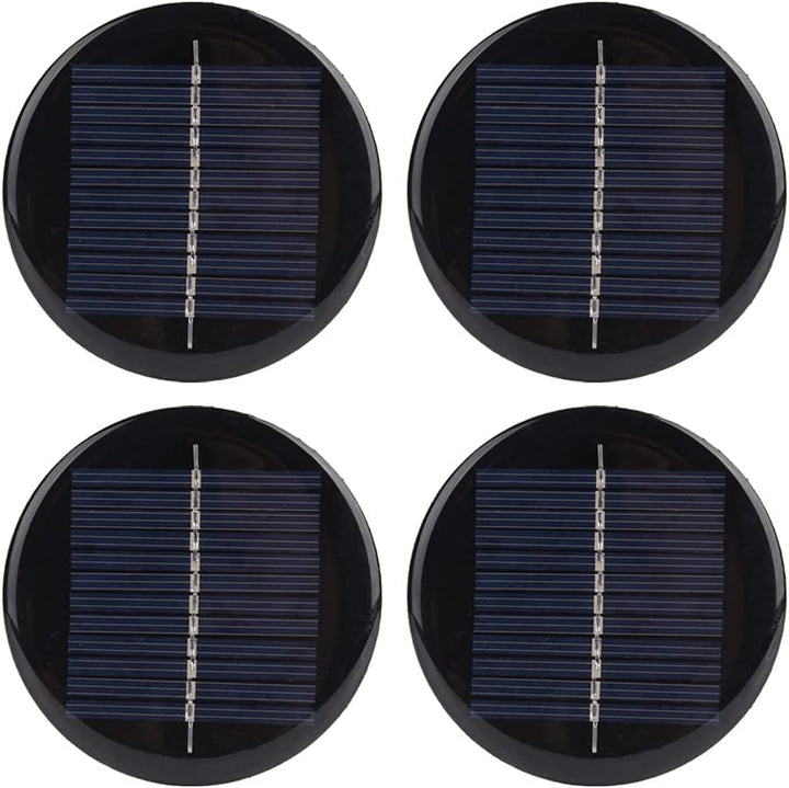 Solar Ersatzoberteil, Runde Sonnenkollektor, 4 Stück 6 V 80 Mm Durchmesser Runder Solarpanelersatz,