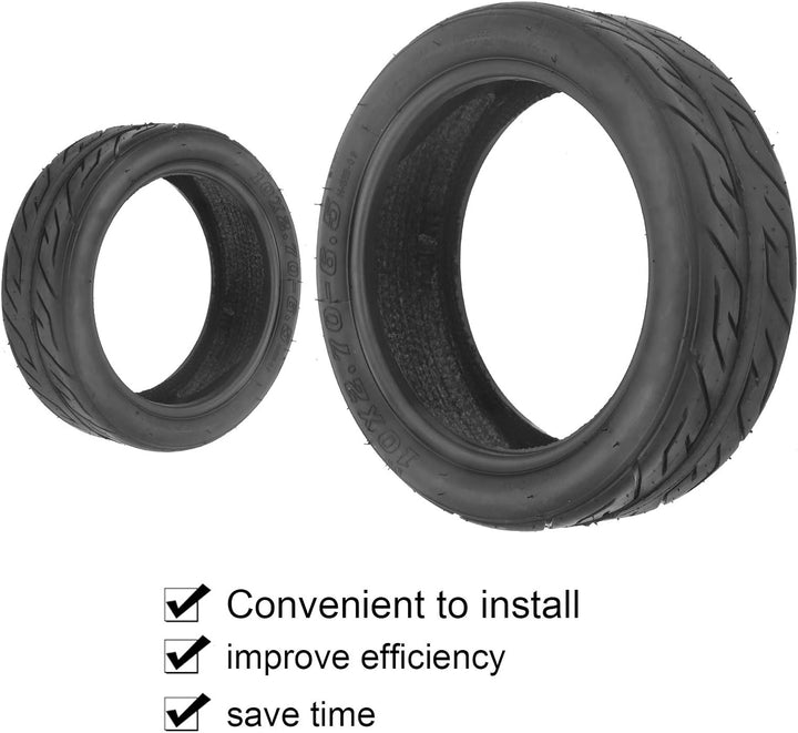 ASHATA 10x2.70-6.5 Elektroroller-Reifenabdeckung Reifenhitzebeständigkeit Pannensichere Elektrorolle