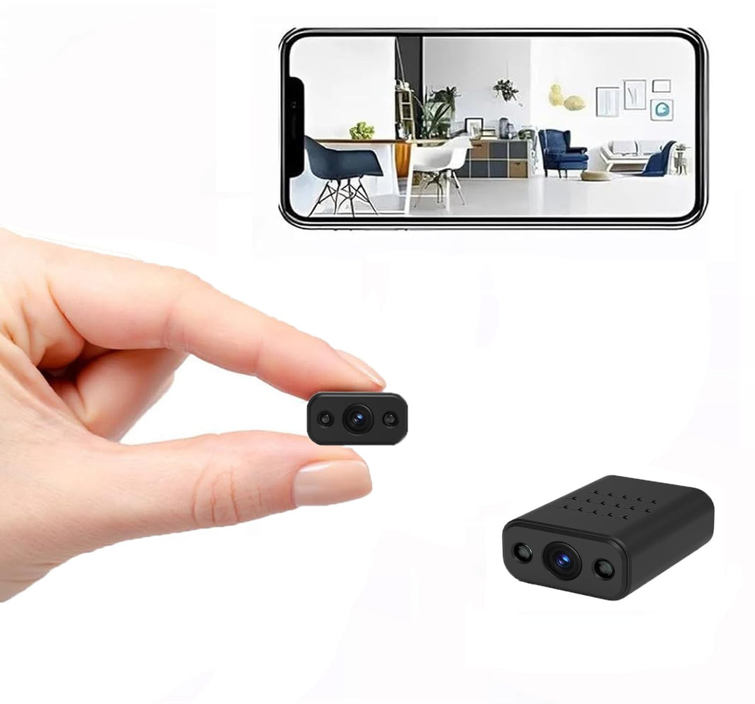 Mini Kamera, 4K HD Überwachungskamera Innen, 2,4/5 GHz WLAN innenkamera mit akku, Bewegungserkennung