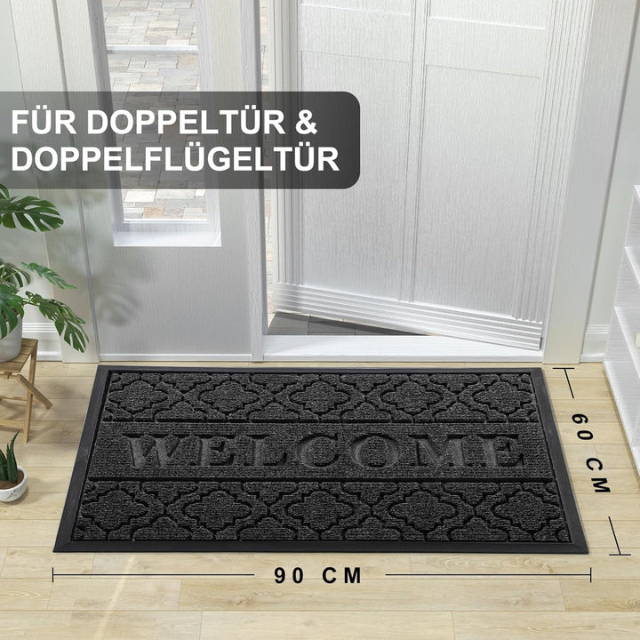 Yimobra Fussmatten – rutschfeste, waschbare, Strapazierfähige Türmatte für Haustüren, Flur, Büro – S