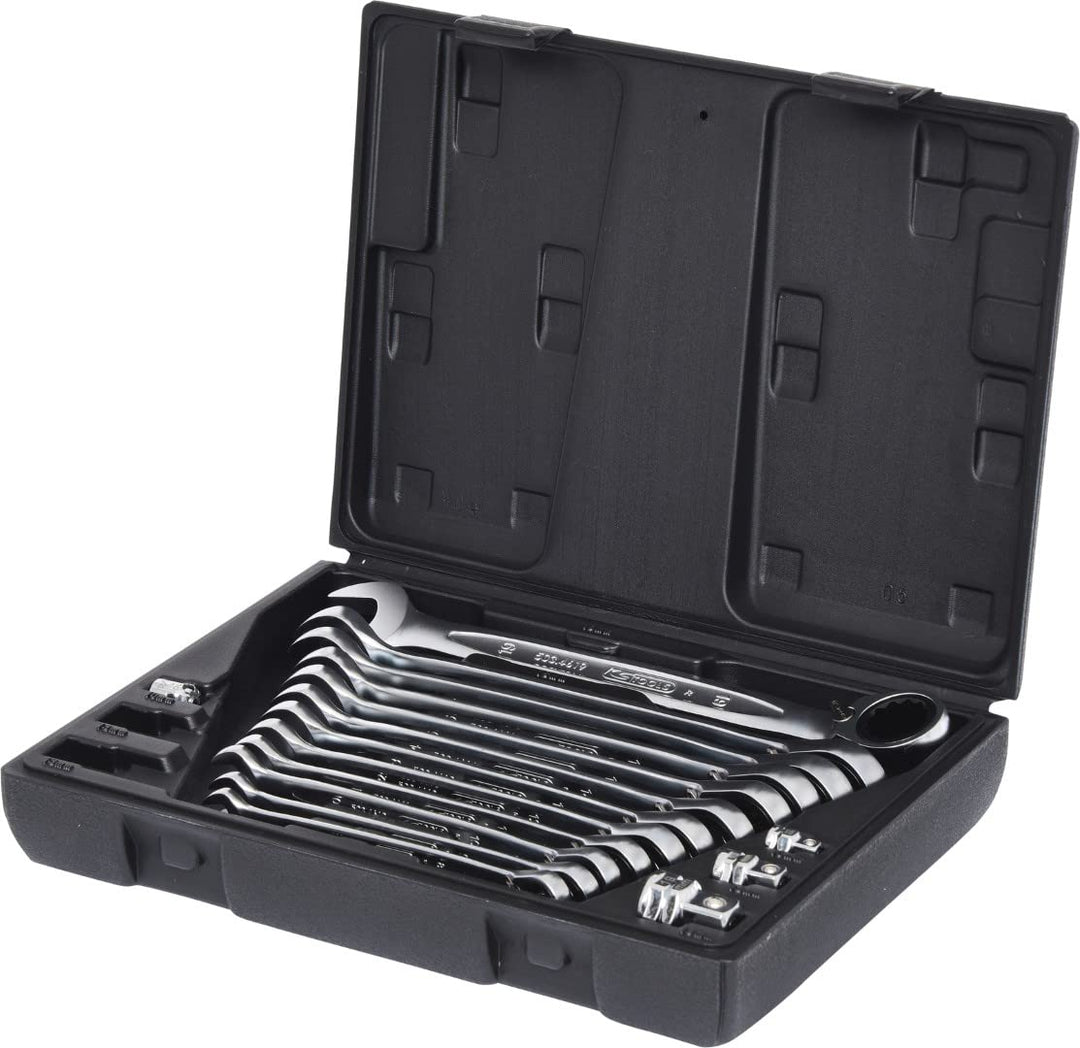 KS Tools 503.4666 GEARplus Ratschenringmaulschlüssel-Satz, umschaltbar,16-tlg Single, Single