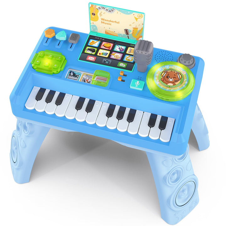 Lypsochaat Baby Spielzeug ab 1 2 3 Jahre mit Musik und Licht, Musikspielzeug Kinder Spielzeug DJ Pul