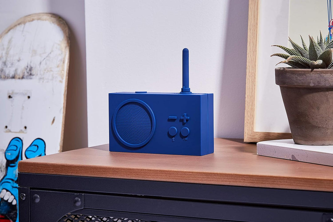 Lexon TYKHO 3 Tragbarer Bluetooth Lautsprecher mit FM Radio, Wasserdicht und Wiederaufladbarer Akku