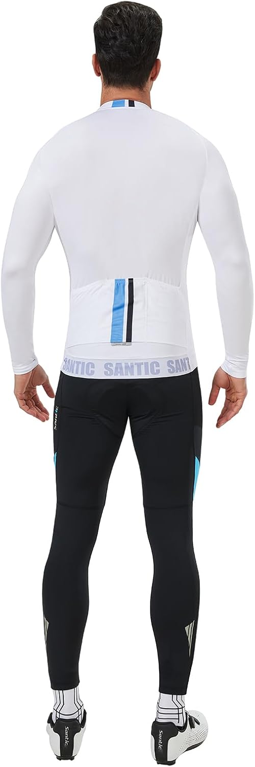 Radtrikot Herren Langarm Atmungsaktiv Universal, 3XL Wei&