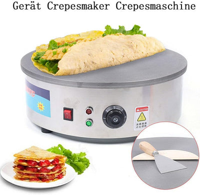 SHZICMY Elektrisch Crepesmaker, Crepe Maker Crepesplatte Edelstahl Crepes Crepeseisen Crepesgerät Cr