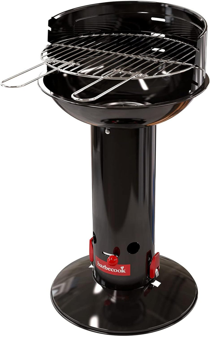 Barbecook Loewy 40 mini grill Holzkohlegrill BBQ mit Windschutz, Grillen für 4 Personen, schwarz, 40