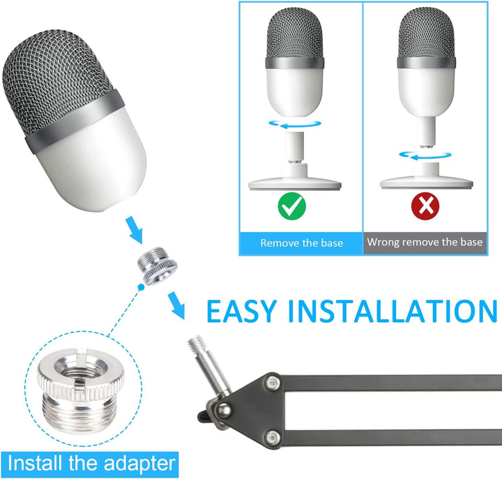 SUNMON Mikrofonarm für Raze r Seiren Mini - Universal Mic Boom Arm mit Mikrofonabdeckung Set mic arm