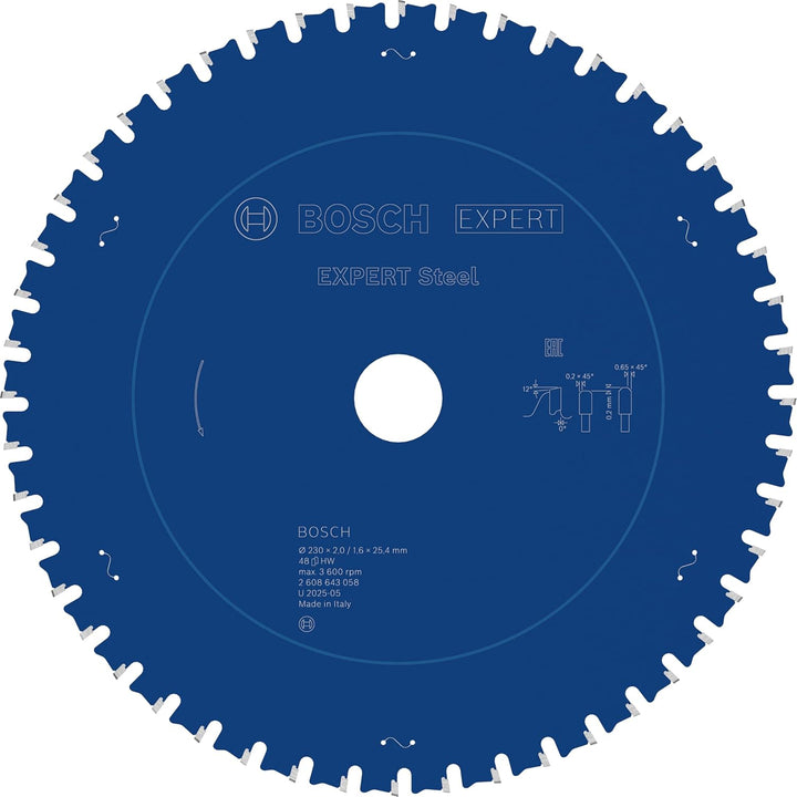 Bosch Accessories Bosch Professional 1x Kreissägeblatt Expert for Steel (für Stahl, Sägeblatt Ø 230