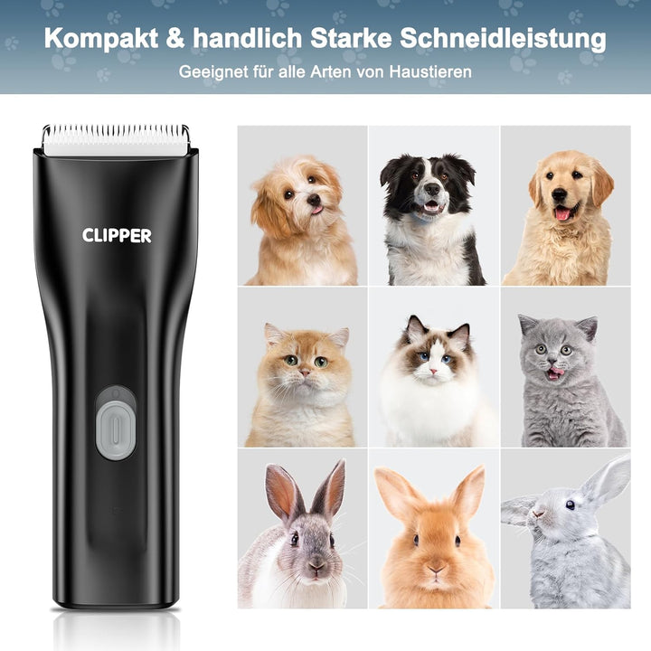 Ankilo Neuste Elektrische Hundeschermaschine,Haustier Haarschneidemaschinen für Hunde und Katzen,USB