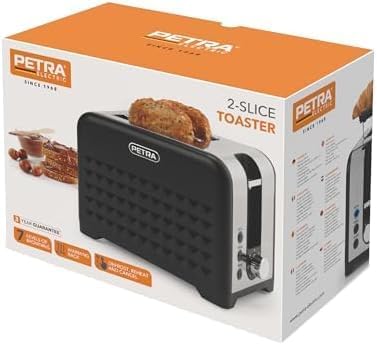 Petra Toaster 2 Scheiben 930W, Toaster mit Brötchenaufsatz & 7 Bräunungsstufen, Brotröster mit Aufta