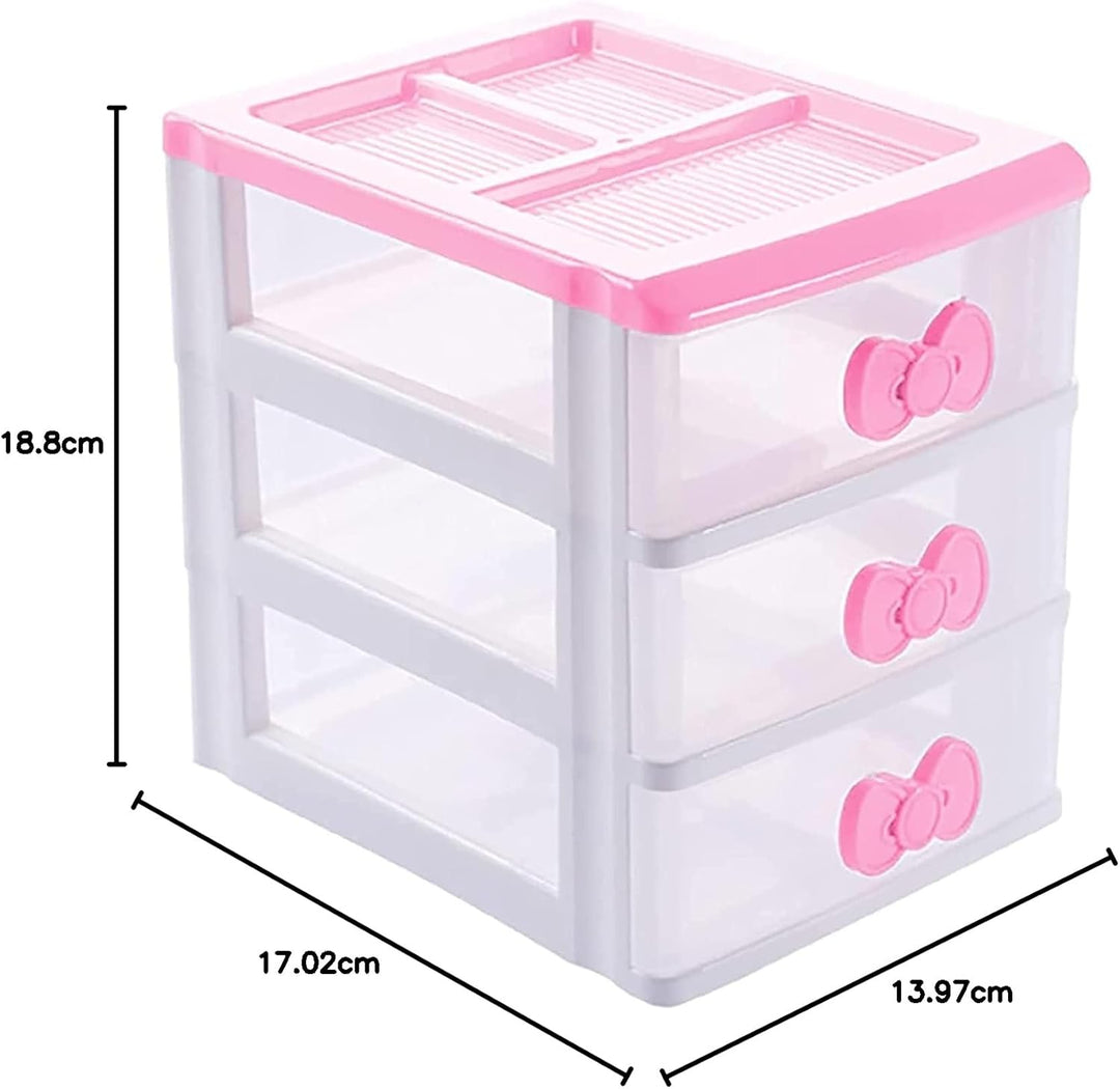 Schöne Mädchen rosa Farbe Kawaii & niedliche Desktop-Schublade Aufbewahrungsbox Empfänger Organizer