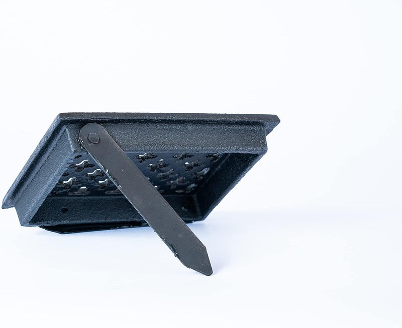 SEZAM Lüftungsgitter aus Gusseisen 15,5 x 2,3 x 12 cm, für Kachelöfen, Holzbacköfen & Kamine - Warml