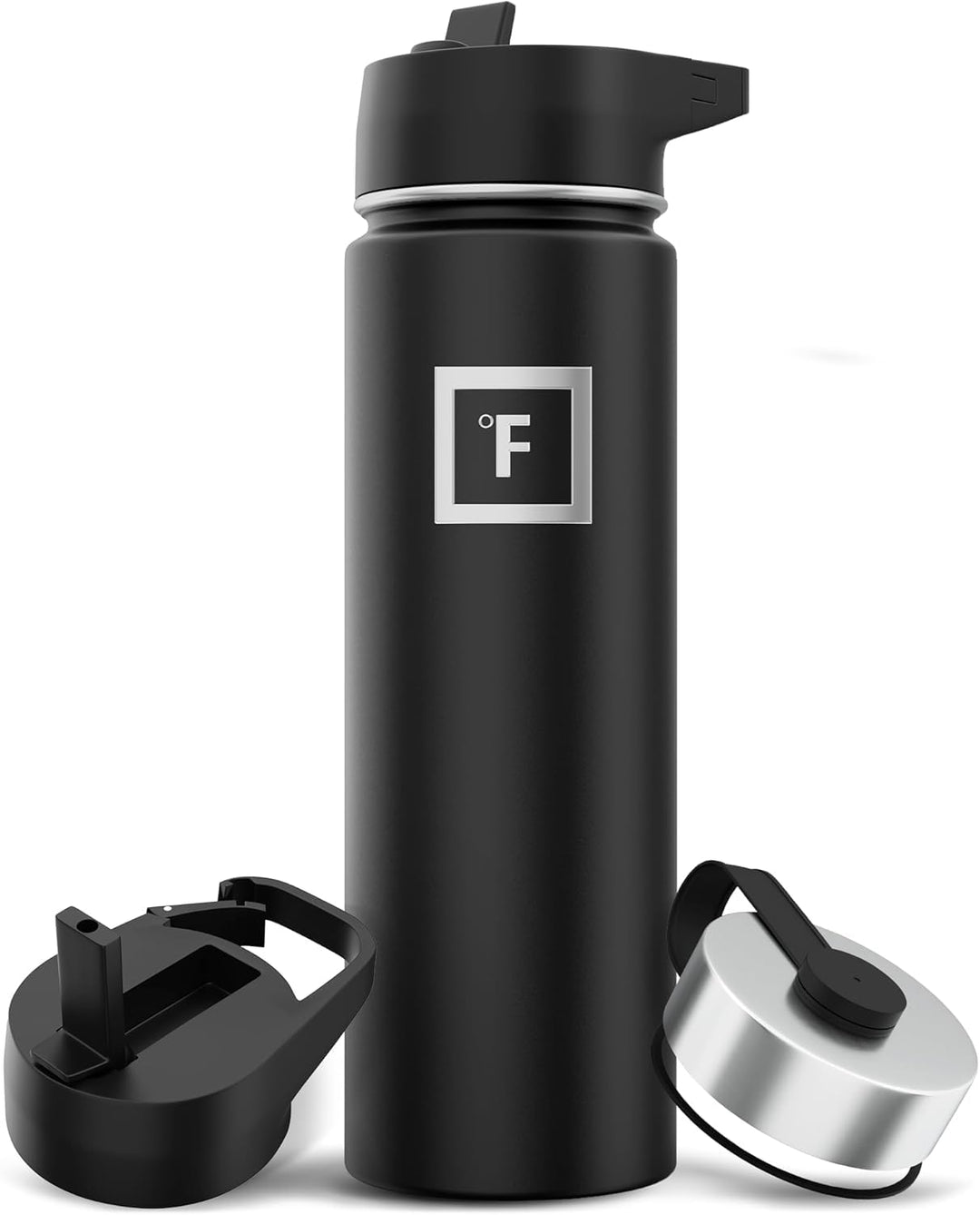Edelstahl Trinkflasche mit Strohhalm - 650/950/1200/1800 ml - Kohlensäure Geeignet Auslaufsicher Dop