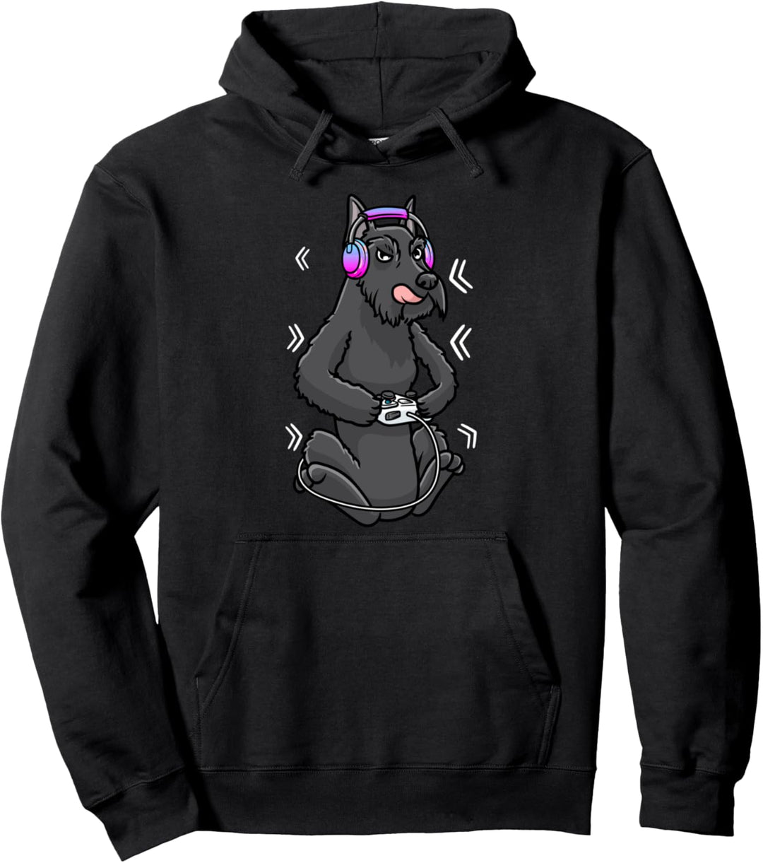 Riesenschnauzer Hund Videospiel Gamer Gaming Riesenschnauzer Pullover Hoodie
