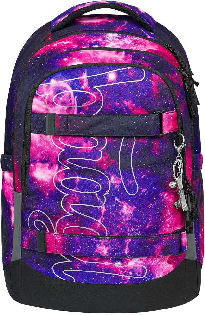 Baagl Schulrucksack Set Jungen Mädchen Teenager 5 Teilig, (Skateboard Rucksack Skate MAX, Mäppchen,