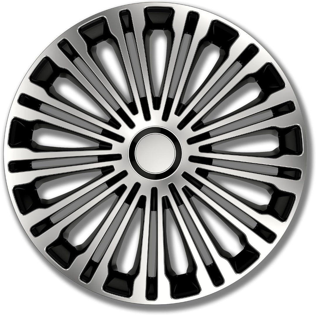 PETEX Radkappen Satz 14 Zoll Volante Silber/schwarz (1350-3626)