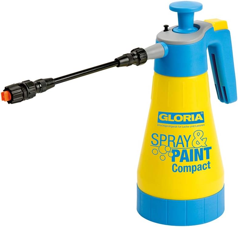 GLORIA Drucksprüher Spray & Paint Compact | 1,25 L Farbsprüher/Ölsprüher | Handsprüher auch für Lasu