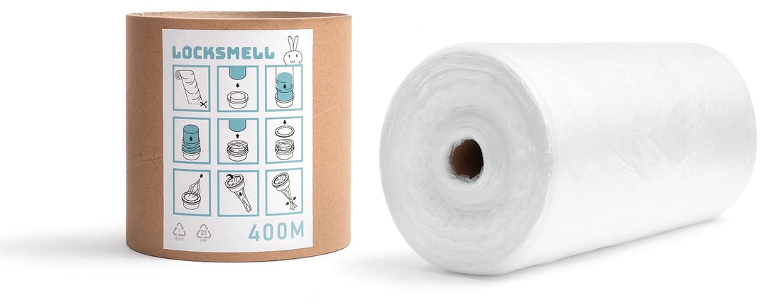 LOCKSMELL Nappy Bin Liner Compatible with Tommee Tippee Bin cartridges| Made From Recycled Materials