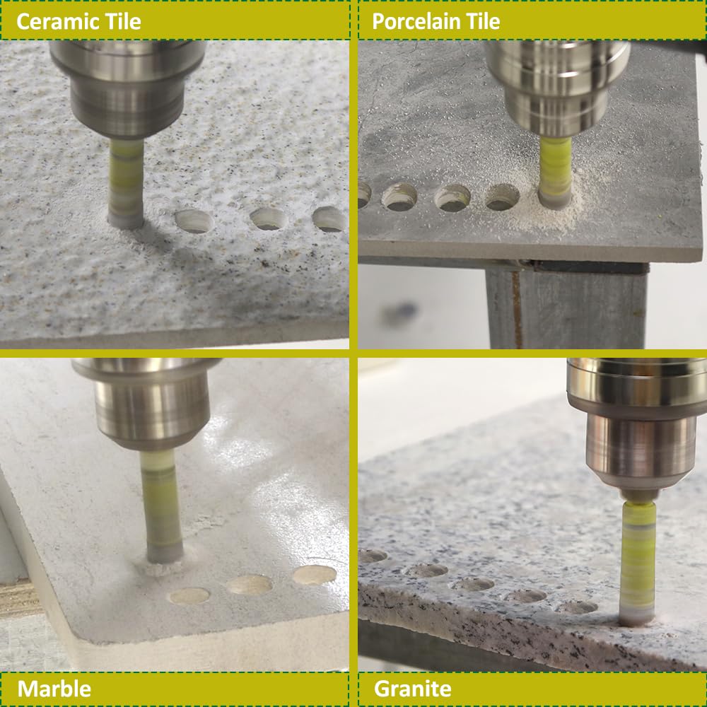 Trocken Diamant Bohrkrone 5 Stücke 6/6/6/8/10mm Fliesenbohrer mit Sechskant Schaft für Keramische Po