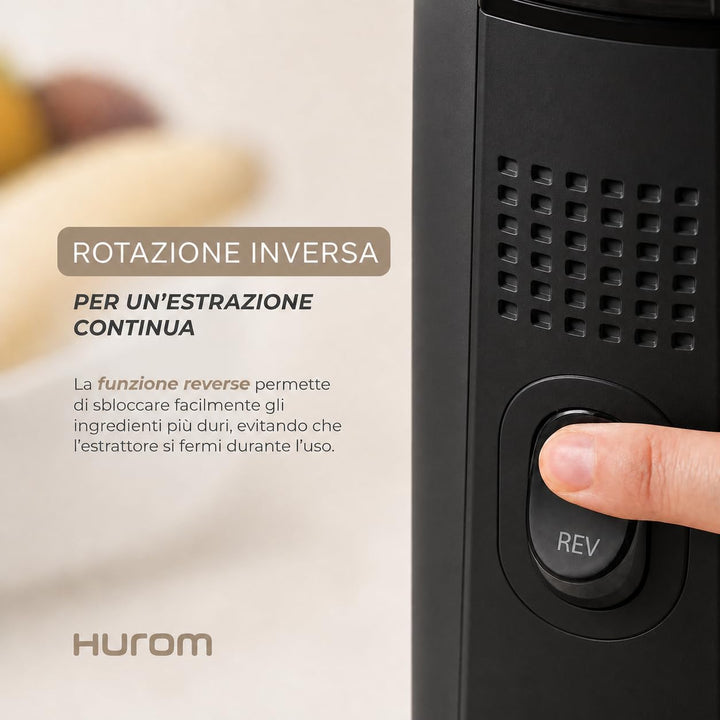 HUROM H70 Easy Clean Slow Entsafter | Entsafter für Gemüse mit hoher Kapazität | Kaltgepresster Ents