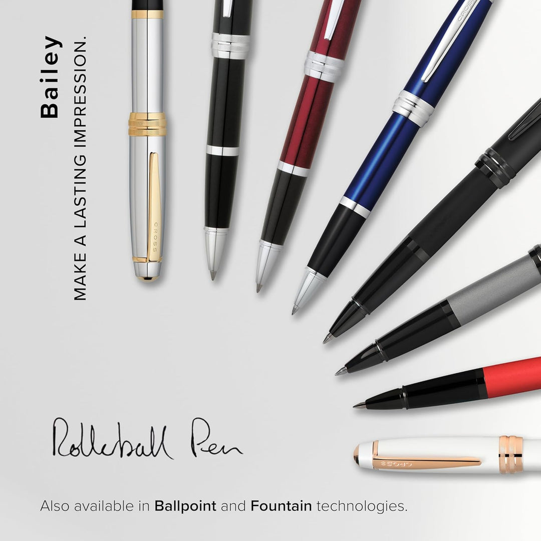 Cross Bailey Rollerball Selectip Pen (Schreibfarbe schwarz, Strichstärke M, in Premium Geschenkbox)